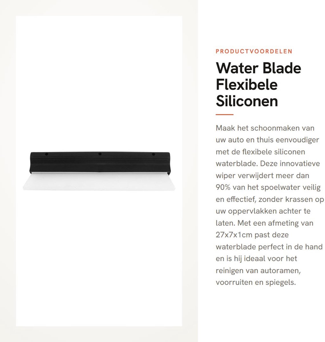Dailygoods- Ruitenwisser Flexibel - Siliconen Blad - Antislip Handgreep - Duurzaam PP - T-vormig Ontwerp - Voor Auto/Huis - Waterafstotende Tool