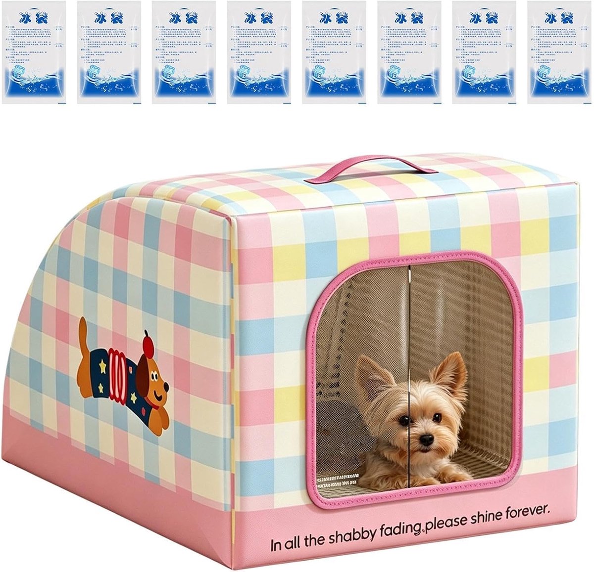 Koelend kattenhuis - Zomerhuis huisdier - Koel verblijf - Geïsoleerd ontwerp - 12x30x12 cm - Puppy