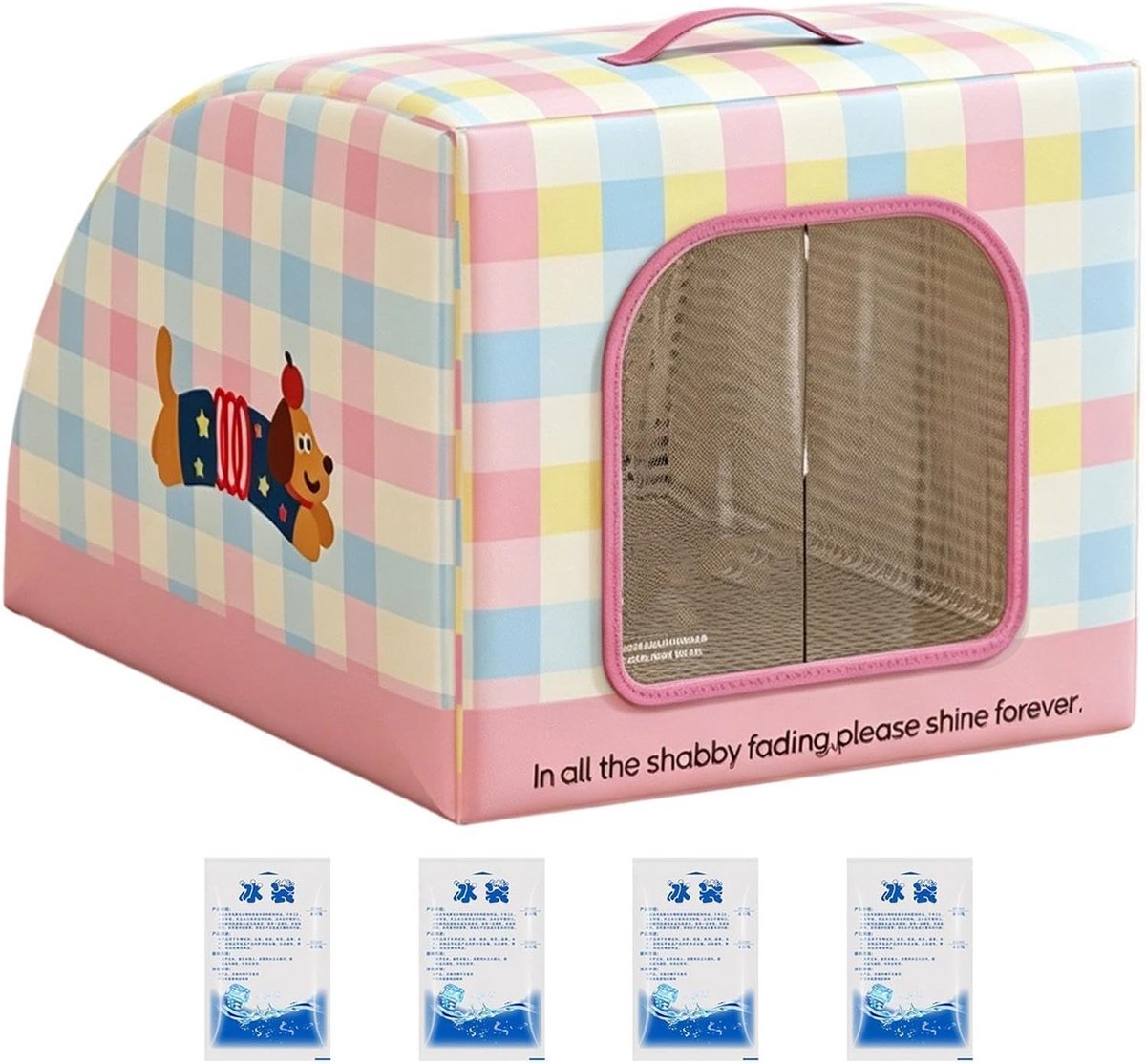 Geïsoleerd Kattenhuis - Draagbaar Onderkomen - Koel Buiten - Koeling Zonder Stroom - 40-60 cm - Pup