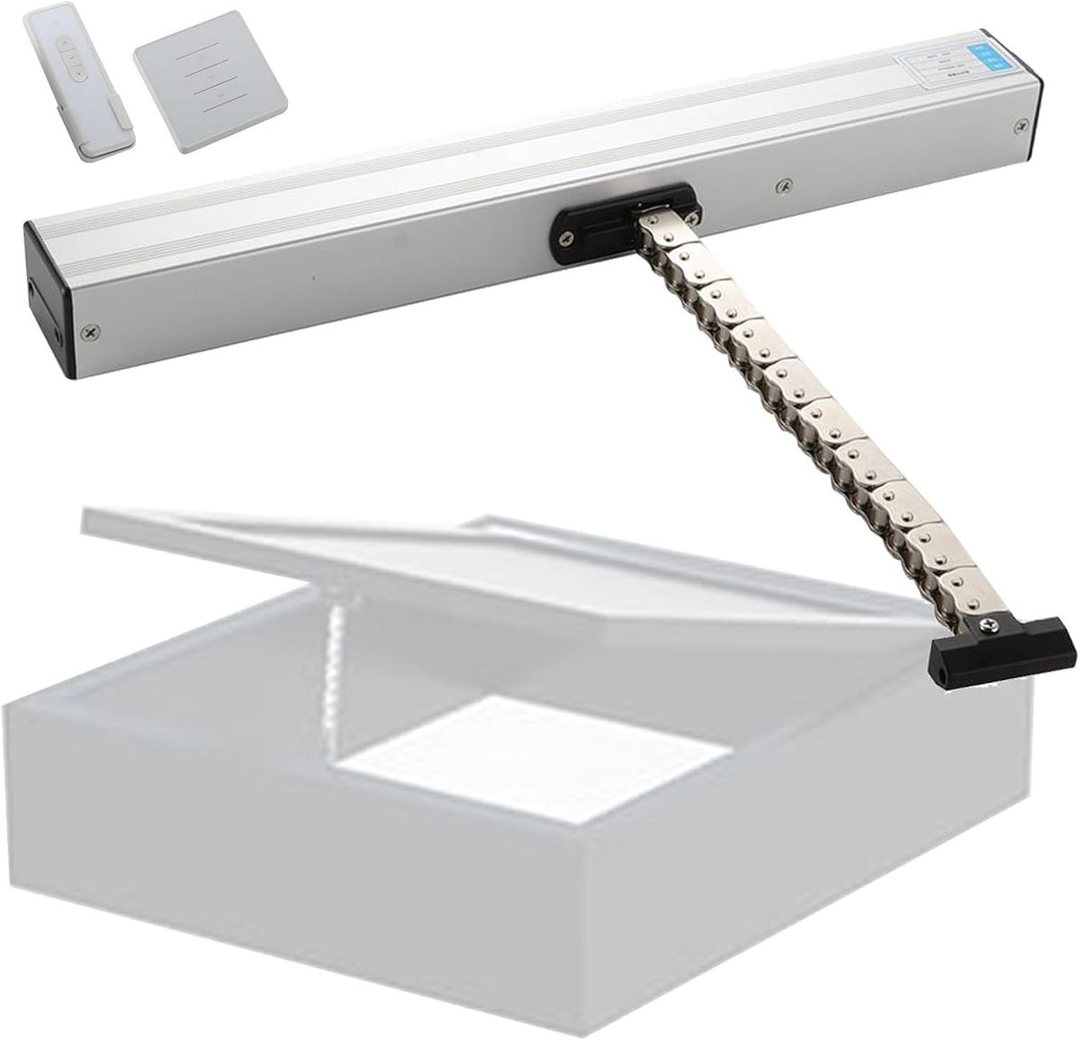 Elektrische Raamopener - Automatische Ventilatie - Comfortabel Ventileren - Met Afstandsbediening - 300-1000mm Slag - Zilver