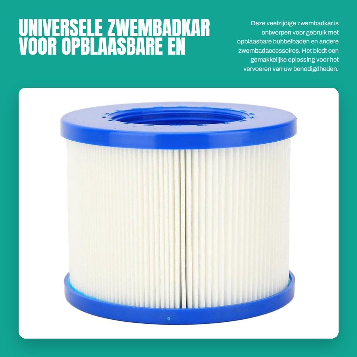 Dailygoods- Zwembadkar Brede Compatibiliteit - Opblaasbare/Draagbare Bubbelbaden - Zwembadaccessoires - Gebruiksvriendelijk - Praktisch Advies - Bubbelbadkar