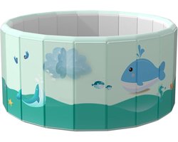 Piscine Pliable - Bain Portable - Plaisir Aquatique d'Été - Conception Non Gonflable - 100 cm - Bleu
