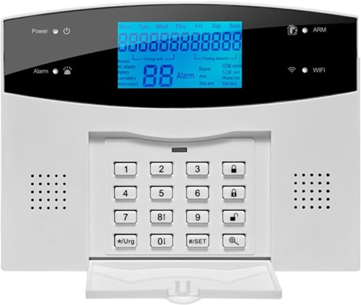 Huisbeveiligingssysteem - Alarmsysteem - Veiligheid Thuis - Draadloos GSM PSTN - 99 Zones - Zwart