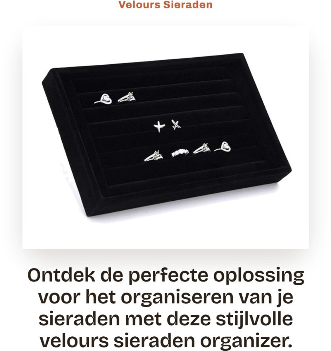 Dailygoods- Sieradenbox Grote Capaciteit - Sieradenhouder - Organisator voor Ringen - Opbergdoos - Antistatische Materiaal - 50 Stuks Ringen - Sieradenopberger