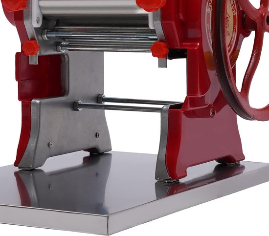Pastamachine Rood - Deegmaker Lasagne - Zelf Pasta Maken - Roestvrij Staal - 0.5-5 mm - Rood — afbeelding 5