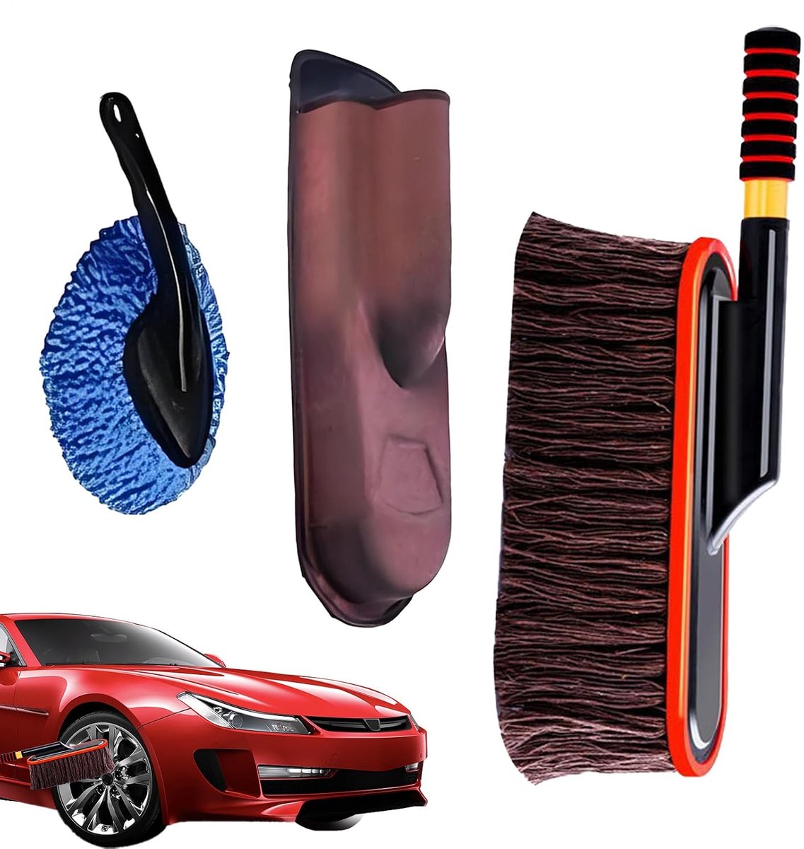 Autoborstel Stofverwijderaar - Reinigingsborstel Detailer - Voertuig Onderhoud - Verstelbare Handgreep - 56 cm - Kleur A