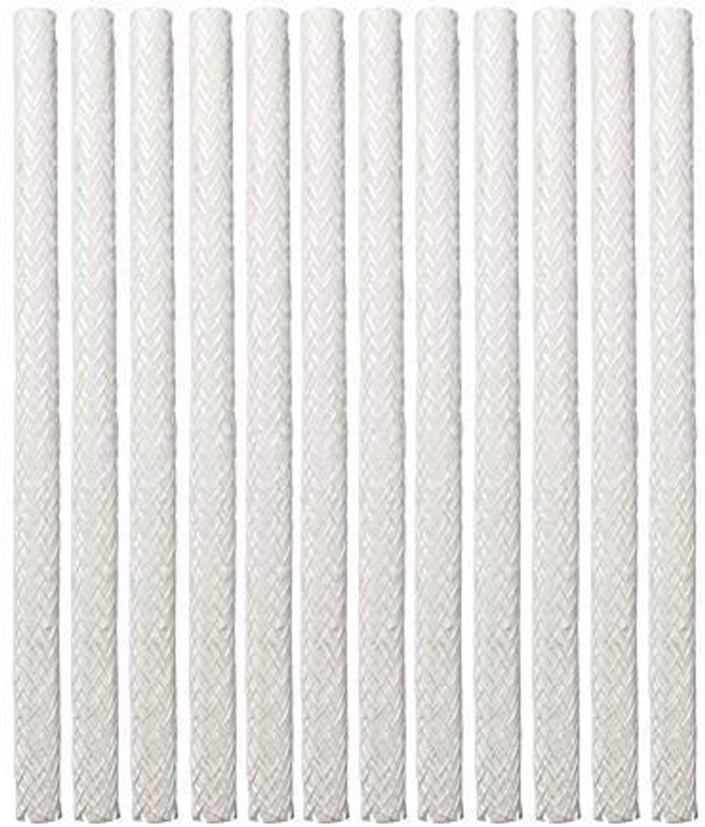 Dailygoods- Fakkellont 12 Stuks - Glasvezellont - Tuinlamp - Olielamp - Wijnflessen - Hoge olie-absorptie - 25 x 1,27 cm - Kaarsenpit