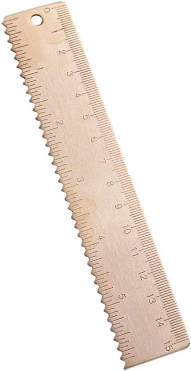 Metalen Liniaal - Meetinstrument - Tekenen Meten - Precisie Schaal - 15cm - Messing