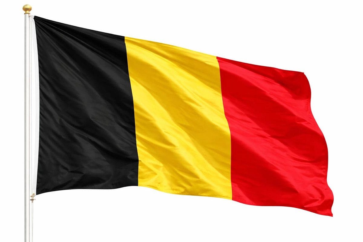 Dailygoods- Vlag België 90x150 cm - Duurzaam Polyester - WK 2026 - Fanartikel - Weerbestendig - Metalen Oogjes - Supportervlag