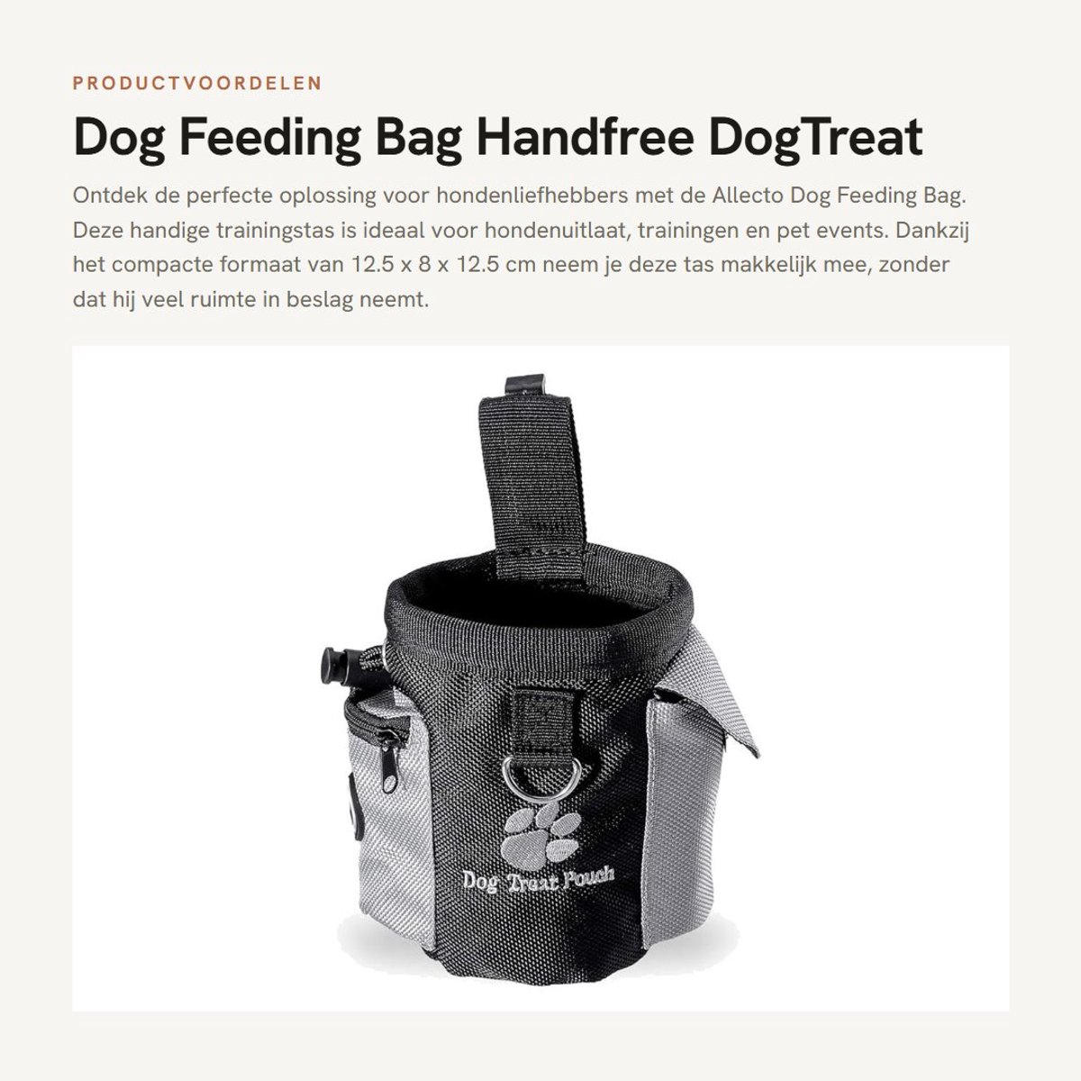 Dailygoods- Hondenrugzak met twee vakken - Hondenjas - Draagtas Hond - Trainingstas - Oxford stof - Ergonomisch ontwerp - Hondentrainingszak