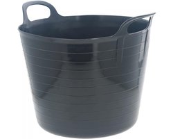 Flexibele Bak - Ronde Kuip - Tuinieren en Klussen - Robuust PVC Materiaal - 42 Liter Inhoud - Antraciet