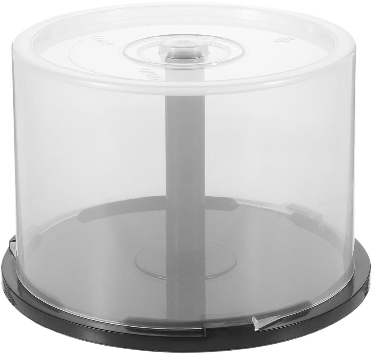 Dailygoods - Alipis CD-opbergcontainer met deksel, transparante kunststof CD-houder voor 50 CDs/DVDs, krasbestendig, praktisch voor kantoor en thuis