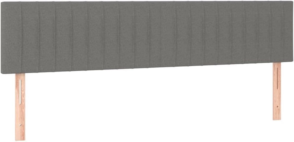 Hoofdbord Bed - Hoofdeinde Stof - Comfortabel Lezen - Verstelbare Hoogte - 160x5x78/88 cm - Donkergrijs