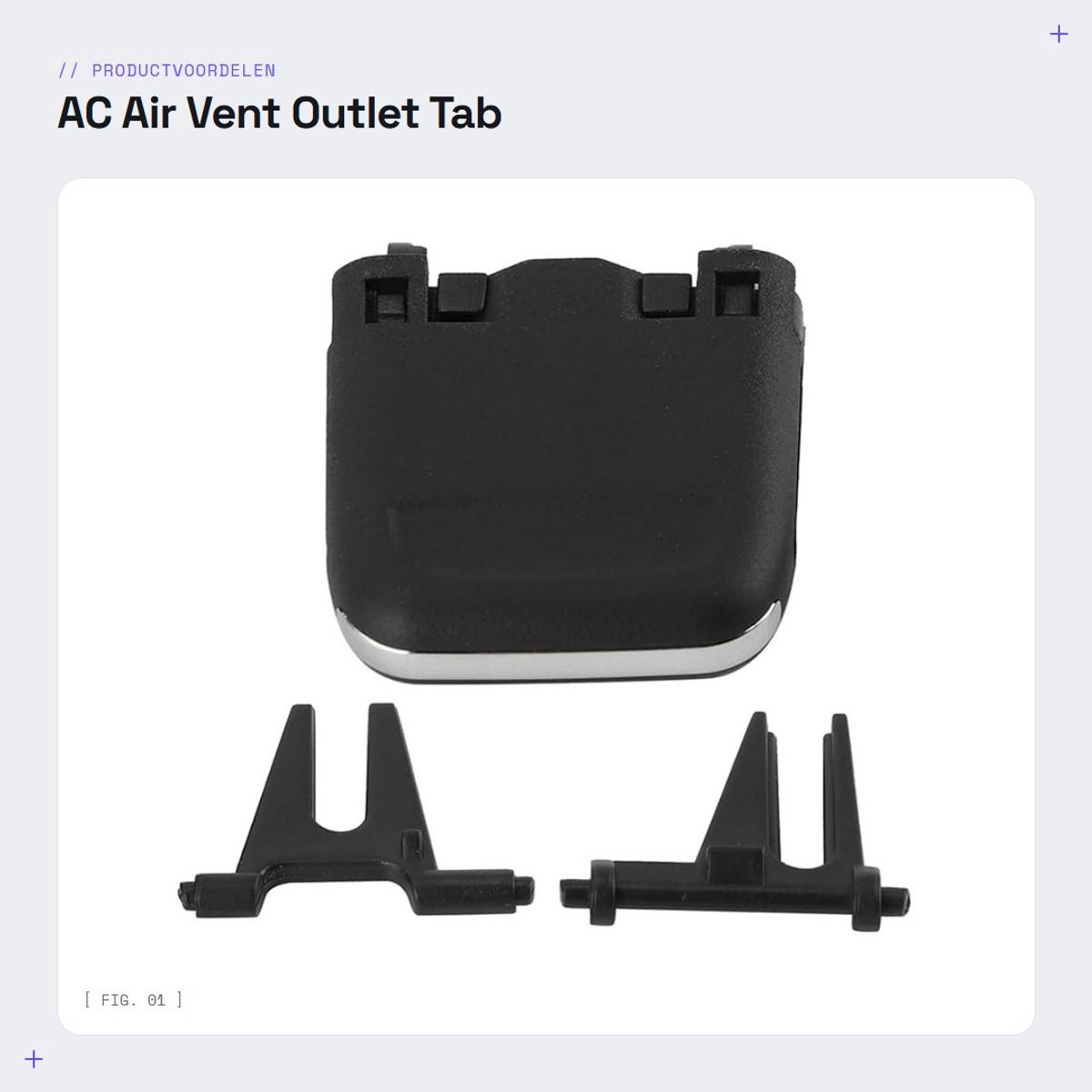 Dailygoods- Airco Vent Clip Geschikt voor Macan 2015-2018 - Reparatie Clip - Interieur Ventilatielipje - Hoge Kwaliteit - Betrouwbare Prestaties