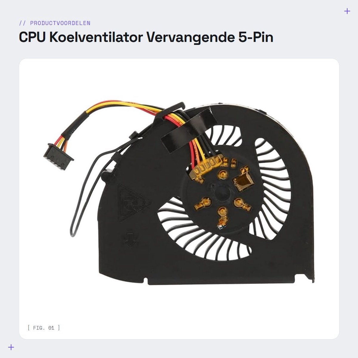 Dailygoods - CPU Koelventilator - Vervangende 5-Pin Ventilator - Voor ThinkPad T440s en T450s - Betrouwbare koeling - Stil en efficiënt - Hoogwaardige...