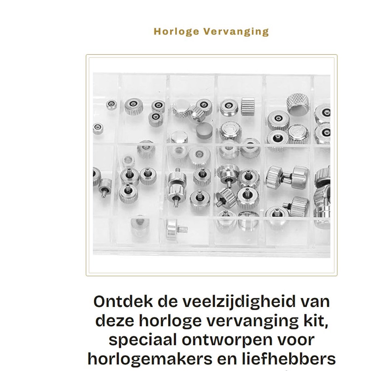 Dailygoods- Horloge Kroon Vervangkit - Roestvrij Staal - Chronograaf Knop - Platte Hoofd - Reparatie Tool - Voor Watchmaker - Horloge Reparatieset