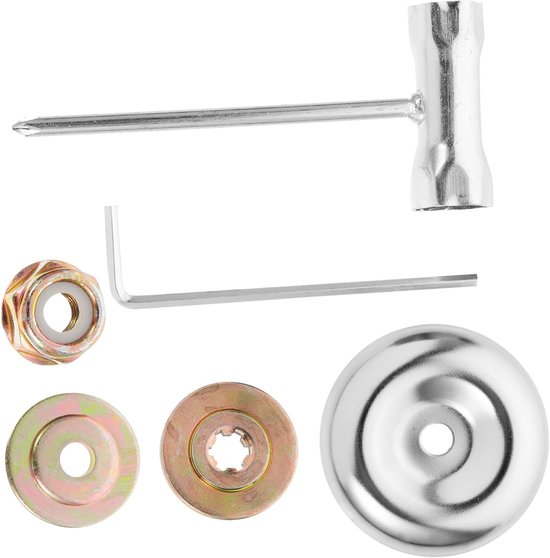 Grasmaaier Schijven Set - Onkruidverwijderaar Accessoires - Gazon Onderhoud - Duurzaam IJzer Koper - 4 Stuks - Grijs — afbeelding 5