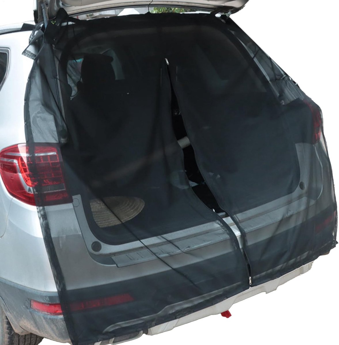 Achterklep Mesh Scherm - Auto Ventilatie - Kamperen en Reizen - Magnetische Bevestiging - S 160 x 150 cm - Zwart