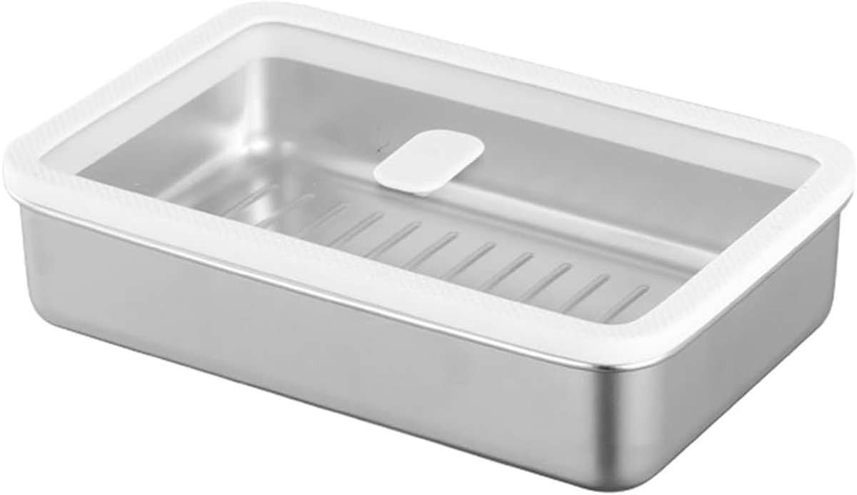Deeg Gisting Doos - Brood Container - Deeg Rijzen - Plakvrije Bodem - 800ml - Wit