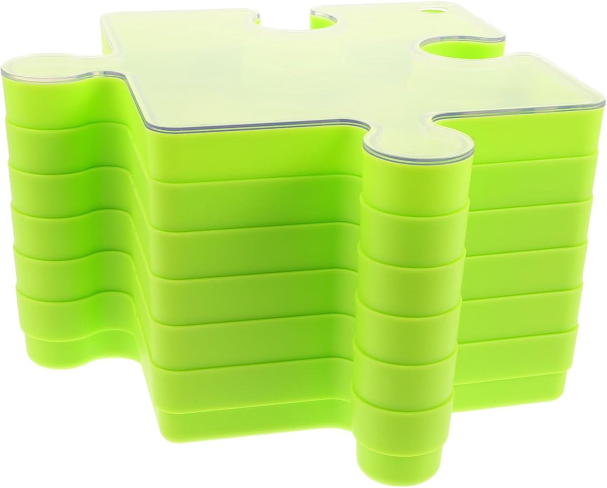 Puzzelopbergbakken - Sorteerbakken - Puzzels Sorteren - Grote Capaciteit - 20x20x11.5CM - Groen