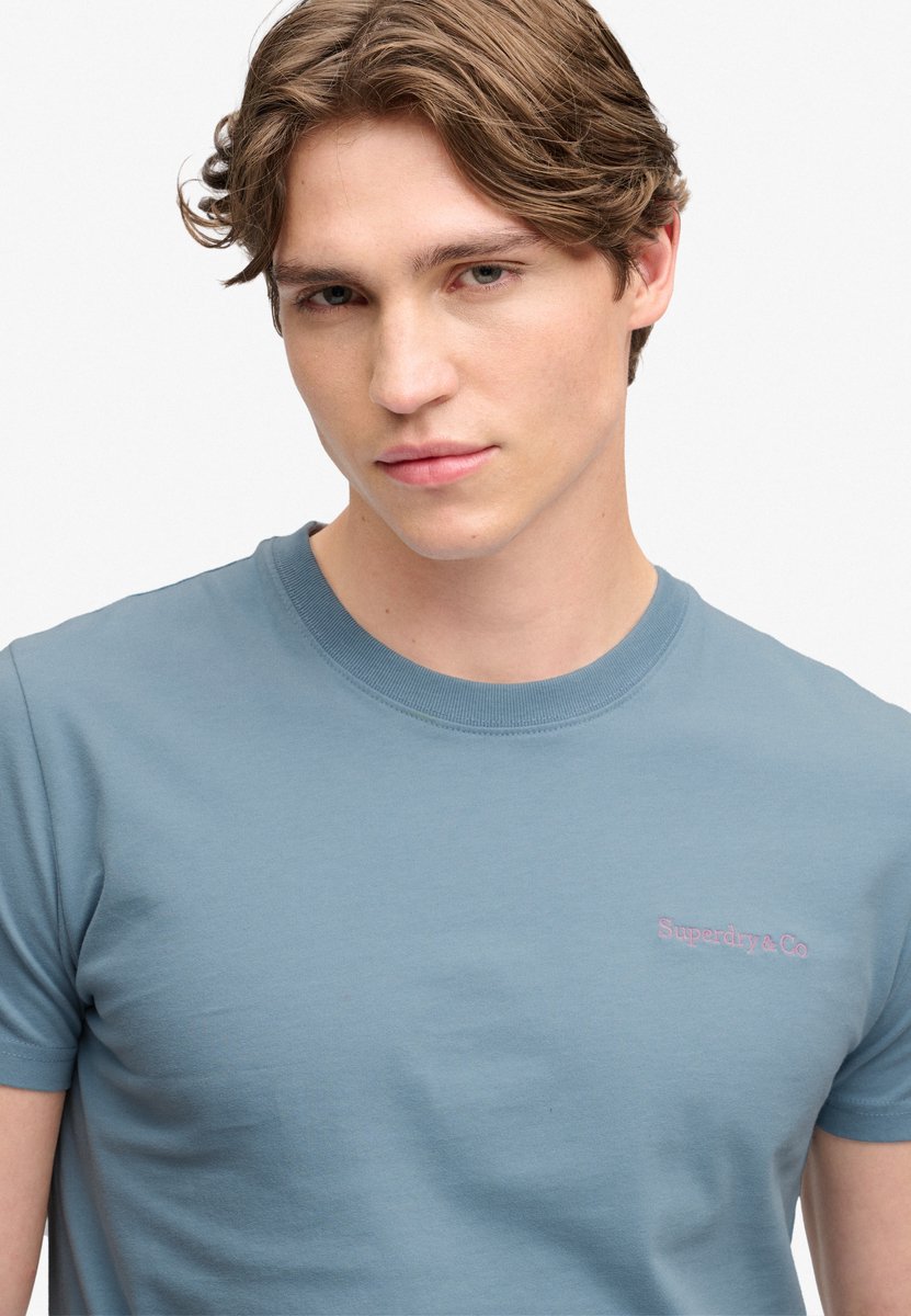Superdry Essential Company Logo Geborduurd T-shirt Heren T-shirts Roze