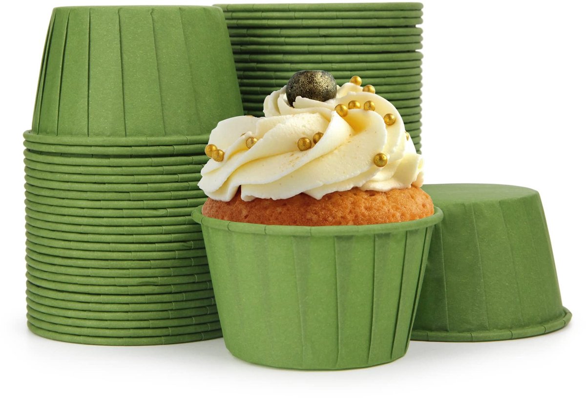 Dailygoods- Cupcake Vormen 50 Stuks - Muffin Vormen - Bakvormen voor Verjaardag/Baby Shower/Kerst - Vetvrij Papier - Voedselveilig - Temperatuur tot 230 °C - Muffinvormen