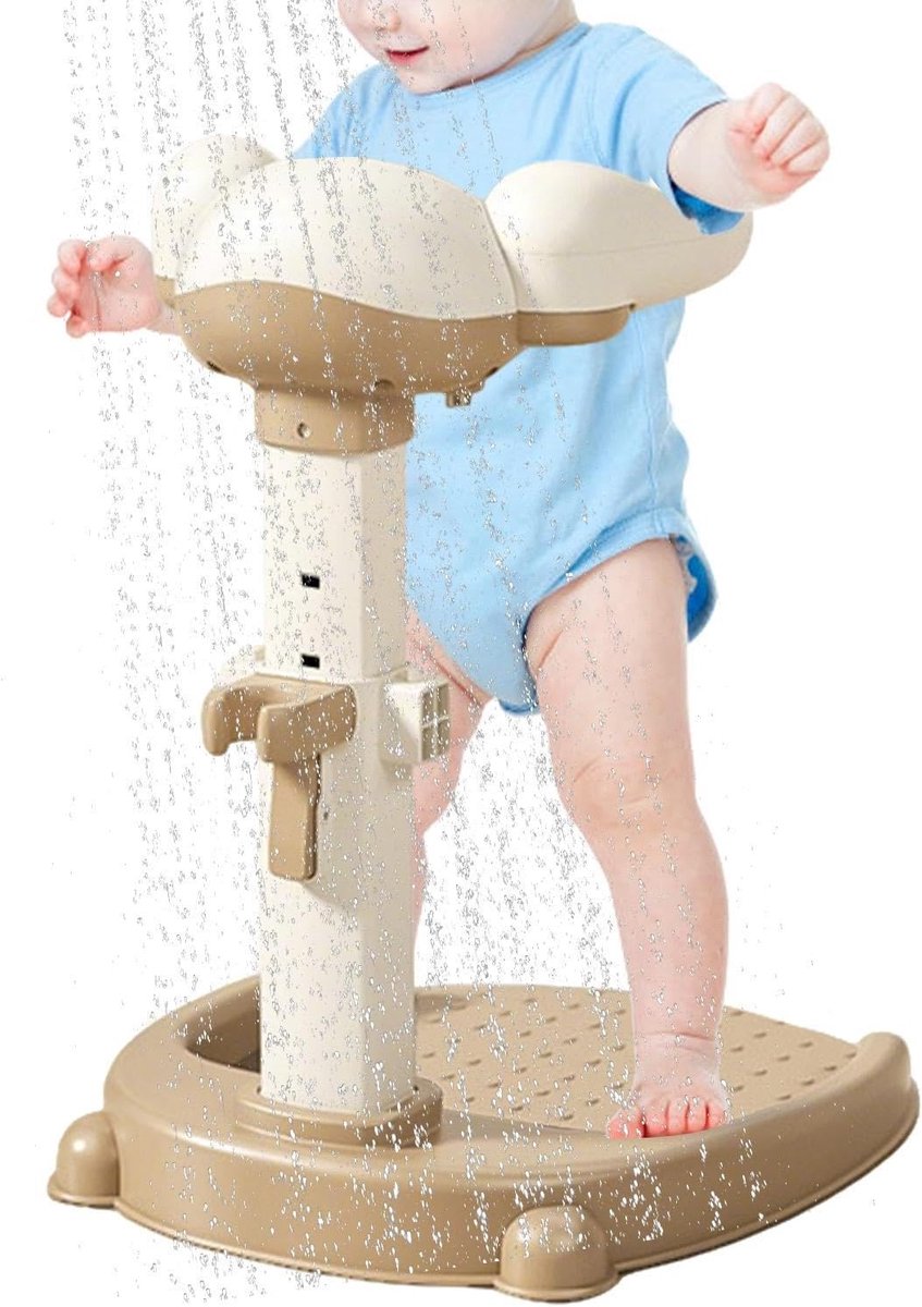 Douchestoel Kinderen - Baby Badstoel - Veilig Baden - Antislip Stabiliteit - Verstelbaar 50-56 cm - Koffiebruin