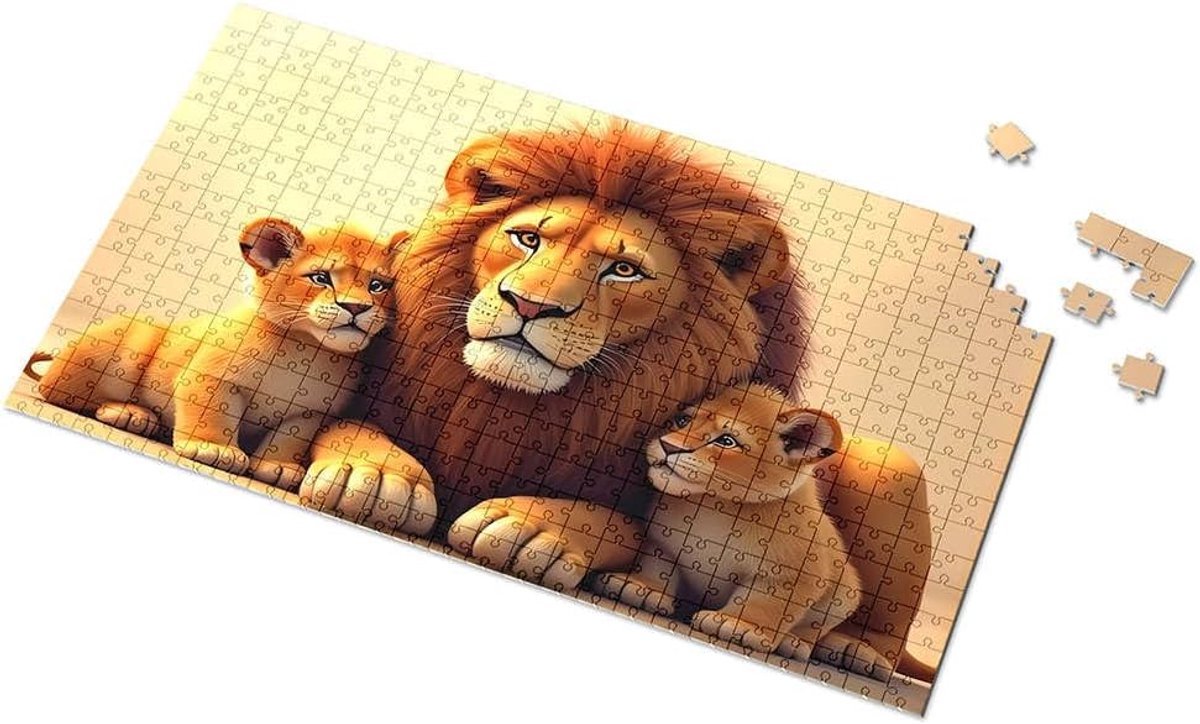 Familie Leeuwen Puzzel - Fotopuzzel 1000 stukjes - Ontspannend Tijdverdrijf - Hartverwarmend Ontwerp - 1000 stuks - Kleurrijk