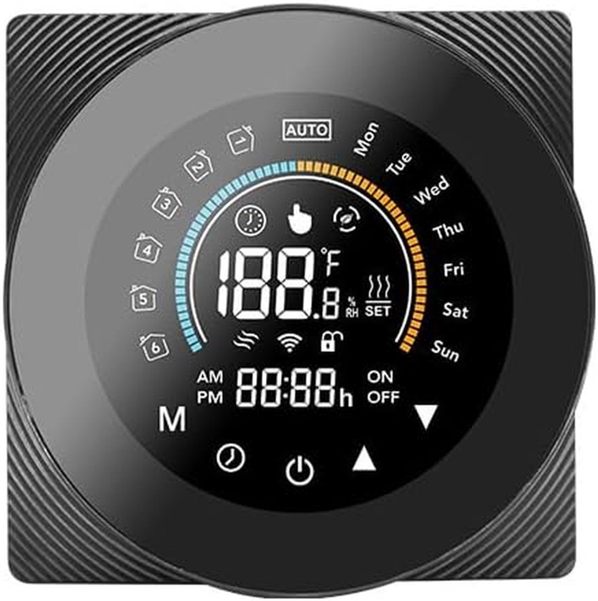 Zigbee Thermostaat - Slimme Thermostaat - Energie Besparen - Programmeerbaar met App - 120x120x100mm - Zwart
