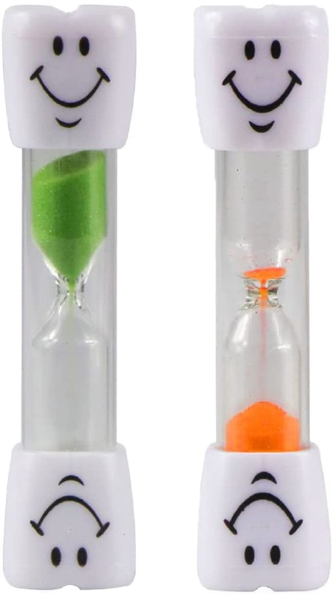 Dailygoods- Zandloper 3 minuten - 2 stuks - Kleurrijk zand - Tandenpoetsen - Keuken/kantoor - Spellen - Timer
