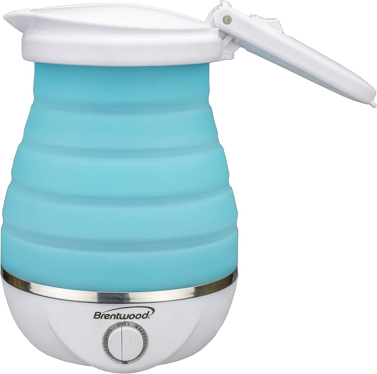 Inklapbare Ketel - Reis Waterkoker - Koken Onderweg - Dubbel Voltage - 08 Liter - Blauw
