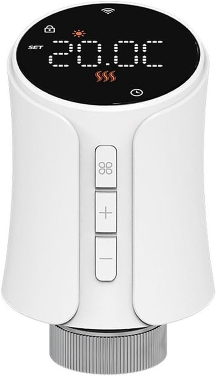 Slimme Thermostaatklep - Radiatorknop - Energie Besparen - Raamopen Detectie - 1 stuk - Wit
