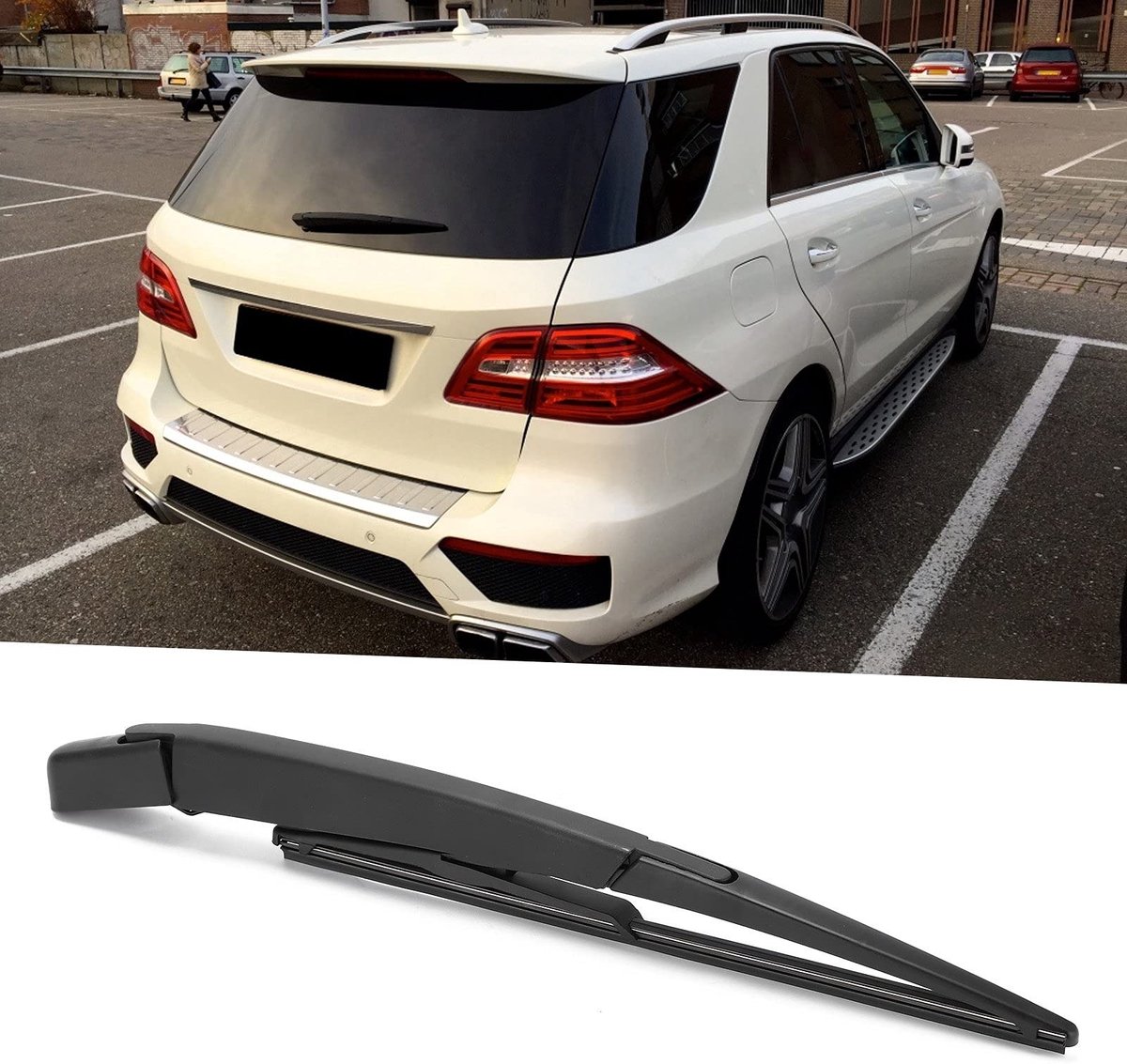 Dailygoods- Achterruitwisser vervangend - uitstekende reiniging - ABS/rubber - OE-compatibel A1648200744 - vervanging voor GLE350/GLE400 - 4-deurs Sport Utility - Ruitenwisser