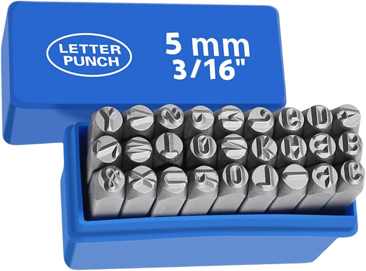 Metalen Stempel Set - Tekst Stempels - Metaal Bewerken - Precisie Gravure - 27 Delig - Zilverkleurig