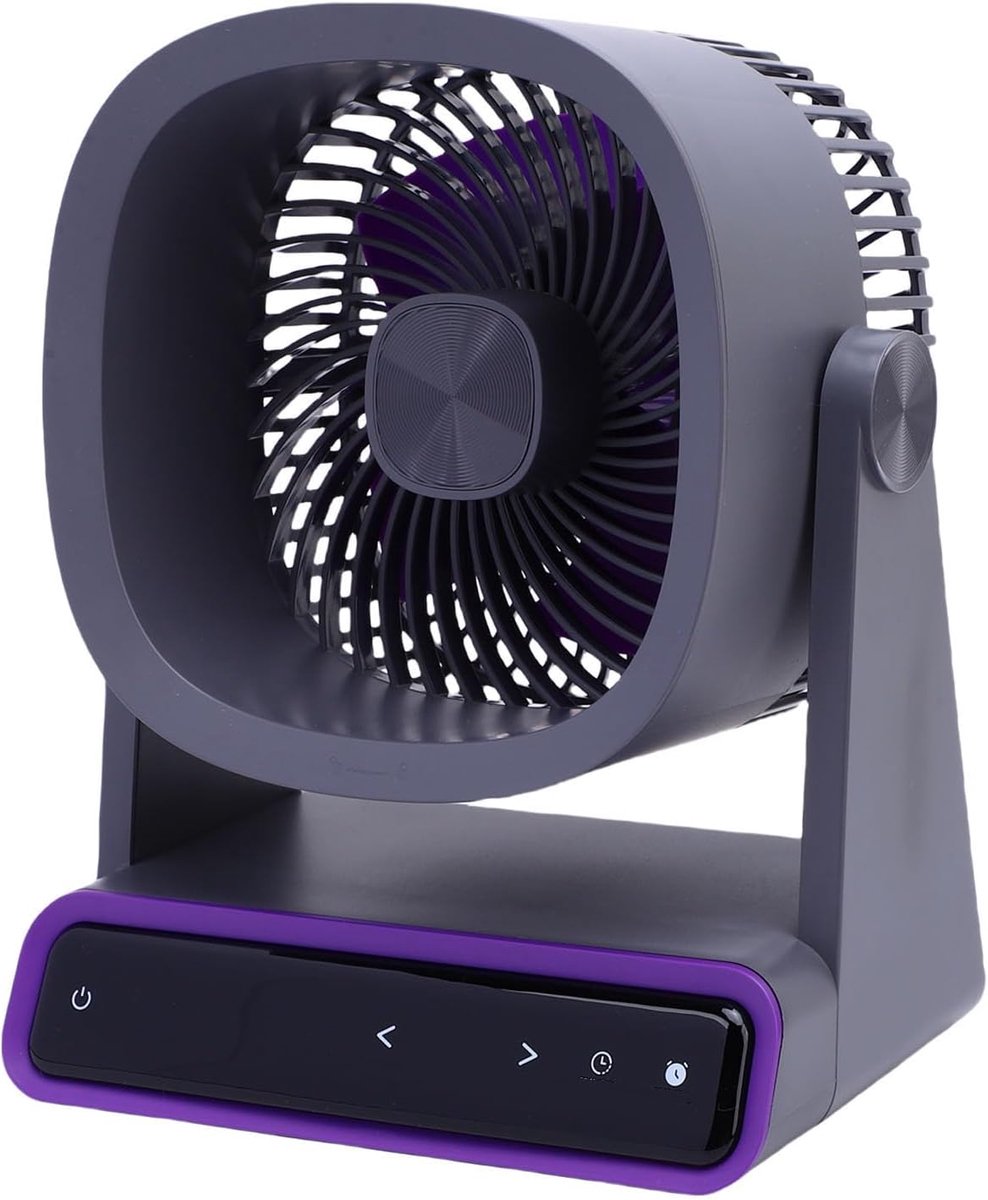 Desktop Ventilator - Tafelventilator Oplaadbaar - Persoonlijke Koeling - Stille Werking - 7.5 Inch - Wit