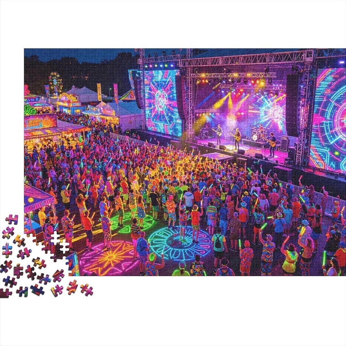 Muziek Puzzel - 1000 Stukjes - Ontspanning - Recyclebaar Materiaal - 70 x 50 cm - Concert