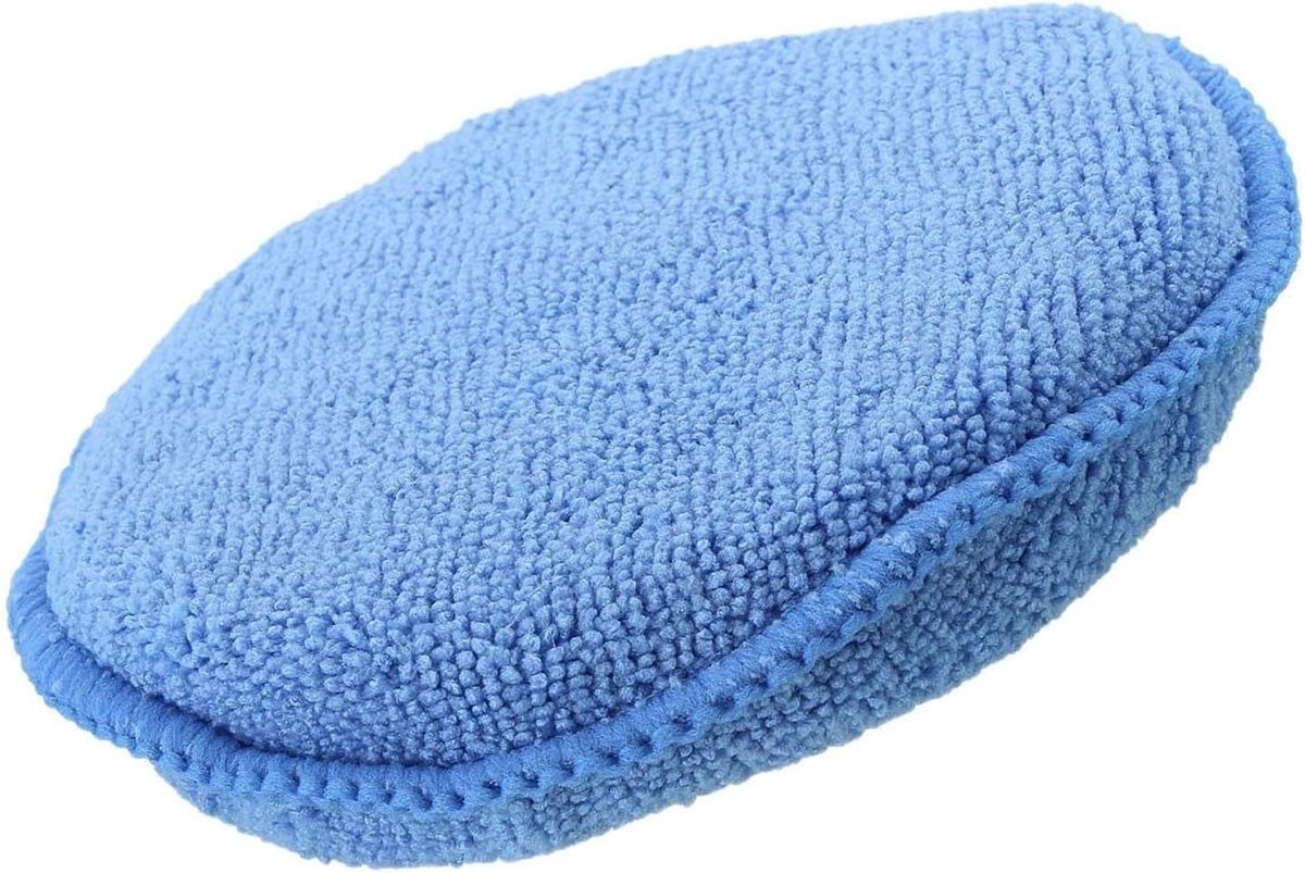 Autowas Doek - Microvezel Spons - Auto Reinigen - Ergonomisch Ontwerp - 18 x 18 cm - Blauw