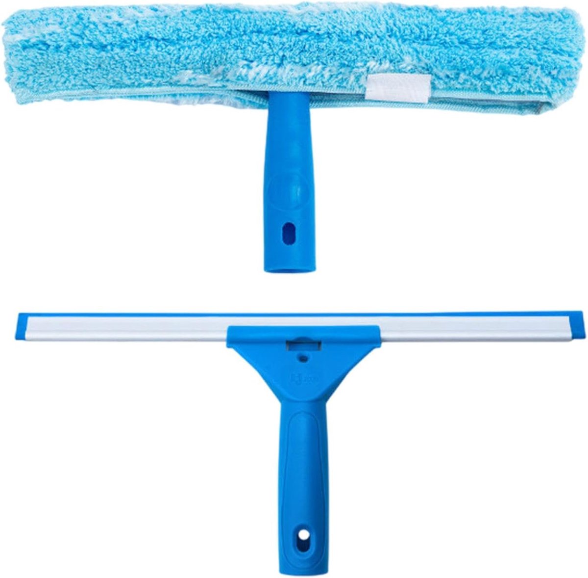 Raamwisser Schraper - Glasreiniger Tool - Streeploos Ramen - 2-in-1 Microvezel - 35 cm - Veelkleurig