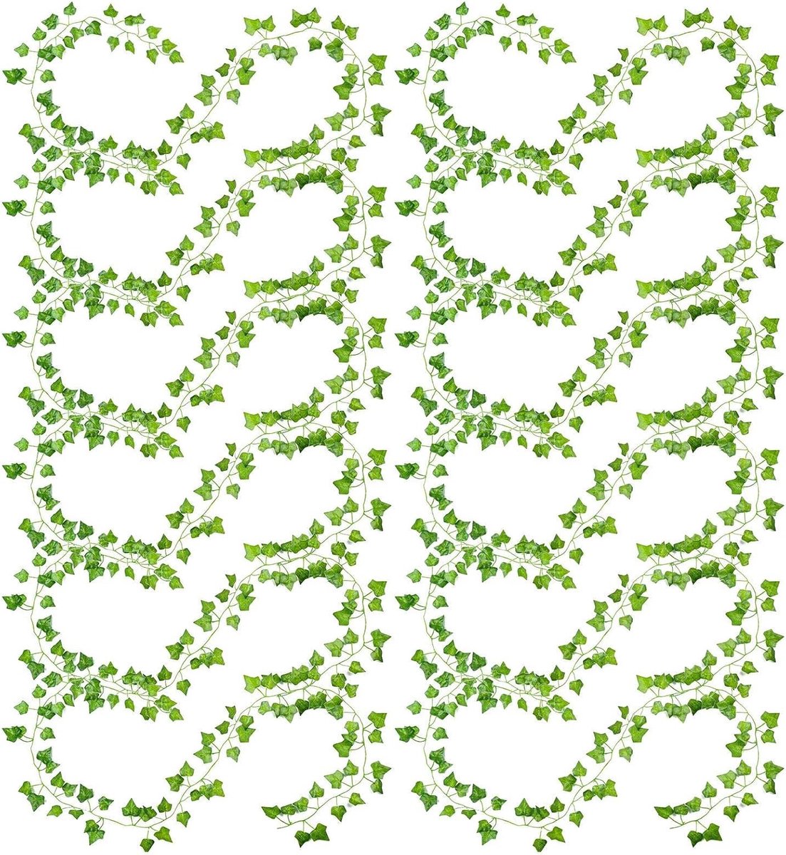 Kunstmatige Klimop Slinger - Nep Wijnstok Decoratie - Woonkamer Decoratie - Realistisch Ontwerp - 200 cm Lengte - Groen