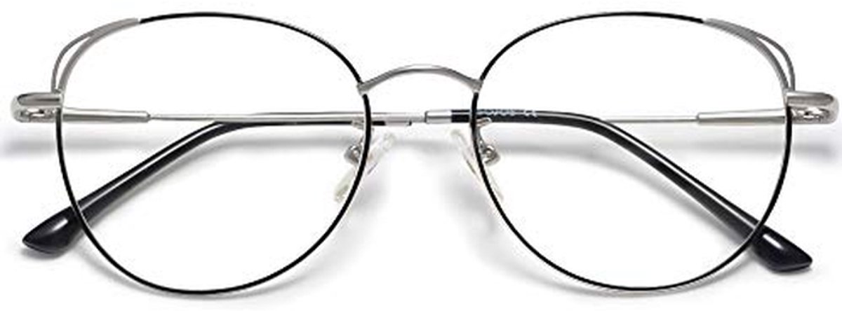 Blauw licht brillen - Computer brillen - Schermtijd verminderen - Cat eye montuur - Dames model - Zwart