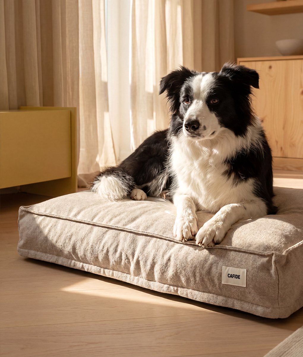 Comfortabele hondenmand – Beige – Zacht, wasbaar, anti-slip & afritsbare hoes – Cuadra