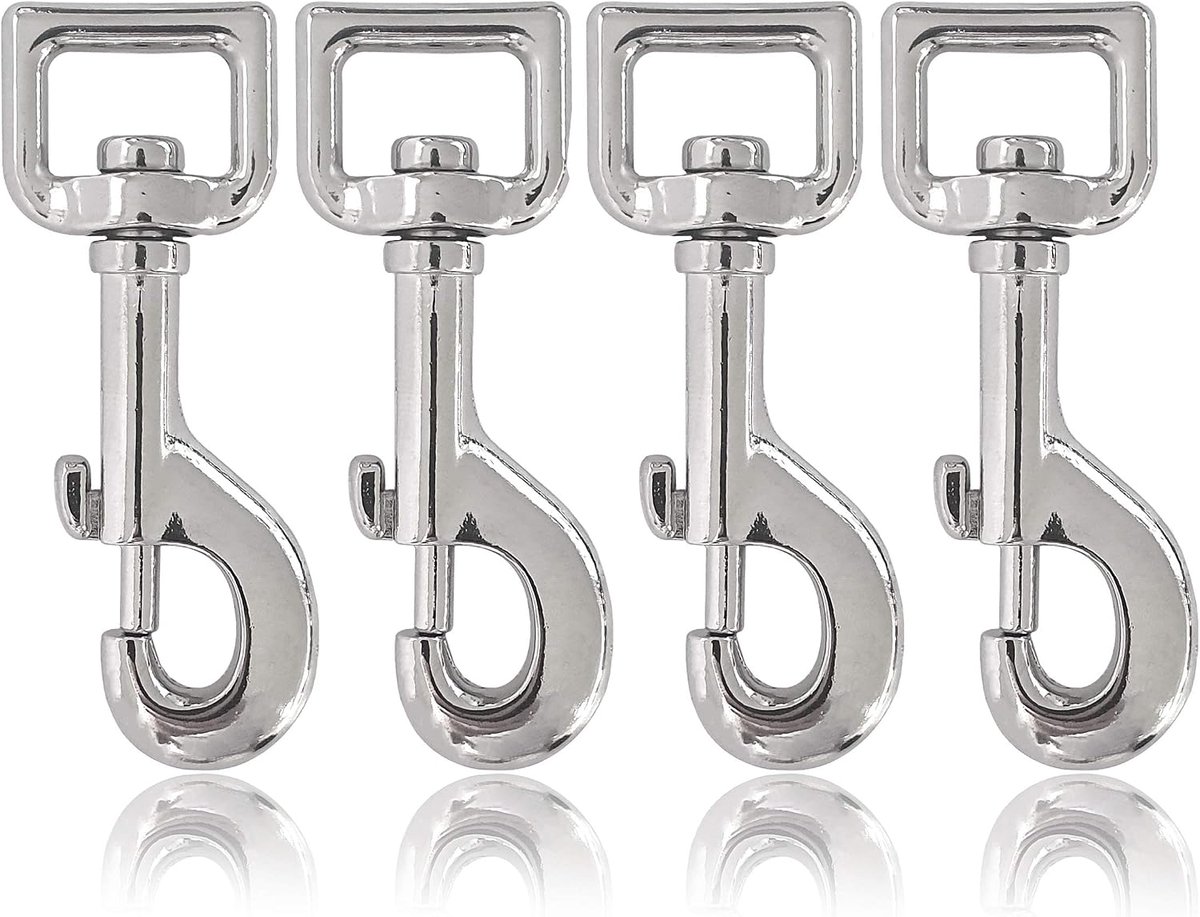 SnelShoppen - Carabiner met Draaikop 87 mm, Bolt Carabiner van Legeringsstaal, Snapsluiting voor Hondenriem, Paracord 550 Hondenhalsband, Sleutelhange