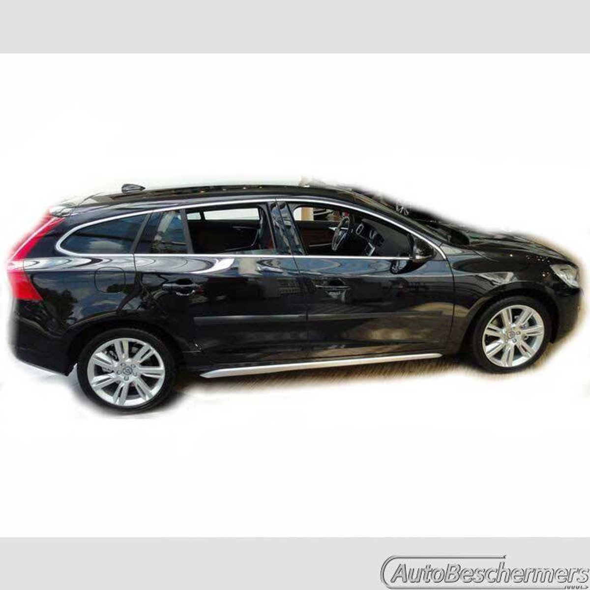 Stootlijsten set zwart voor Volvo V60 Stationwagon 11.2010-. De stootstrips zijn zelfklevend. Set a 4 stuks (#0020)