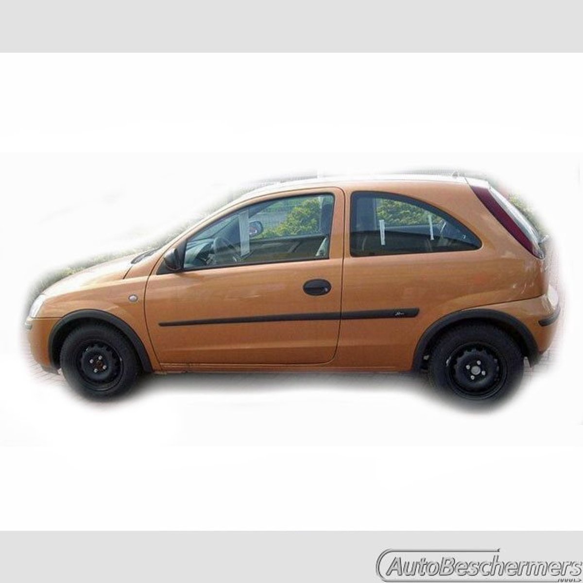 Stootlijsten set zwart voor Opel Corsa C 3-deurs 11.2000-11.2006. De stootstrips zijn zelfklevend. Set a 4 stuks (#0013)