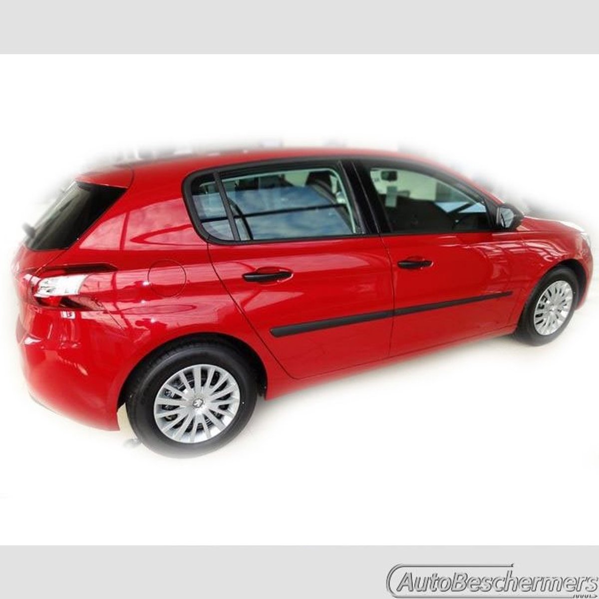 Stootlijsten set zwart voor Peugeot 308 10.2013-. De stootstrips zijn zelfklevend. Set a 4 stuks (#0020)