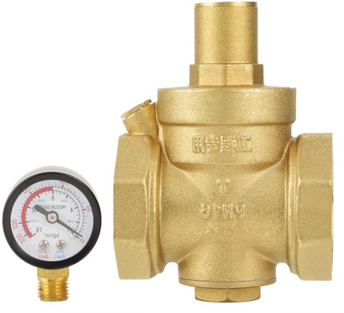 Dailygoods- Drukregelklep 2 Inch - Verstelbaar - Drukregelaar Water - Drukregelaar Gasfles - Drukregelaar Compressor - Hoge druk tot 1.6 MPa