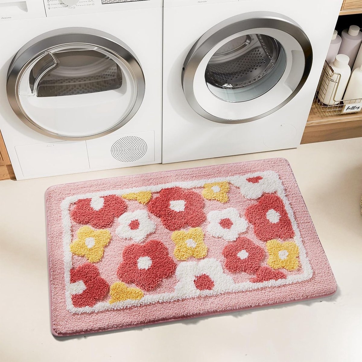 SnelShoppen - Rosa Badkamer Mat - Soft Microfiber Badmat - Waterabsorberend en Sneldrogend - 40x60 cm - Roze - Voor Badkamer, Douche en Toilet