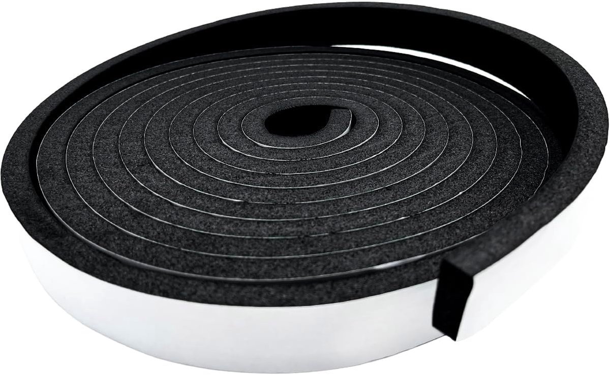 SnelShoppen - Zelfklevende Foam Sealing Tape 25 mm x 10 mm - Geluidsisolatie en Weerbestendig - Neopreen Rubber - 5 Meter - Ideaal voor Ramen en Deure