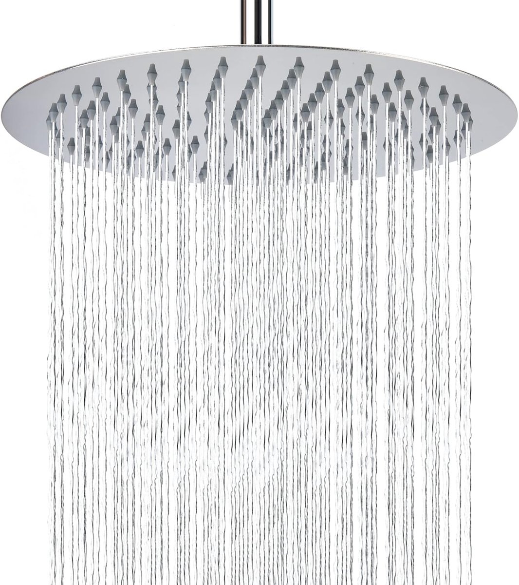 SnelShoppen - Rain Shower 25 cm Rond Hoofddouche Hoge Druk RVS 304, Comfortabele Douche-ervaring Bij Laag Waterdruk, Muur of Plafond Montage, Chroom