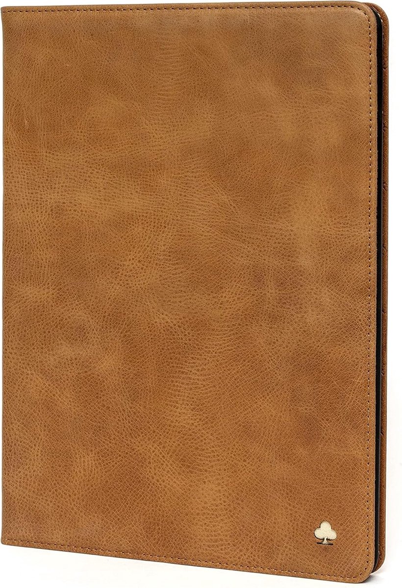 SnelShoppen - Premium Leren iPad Pro 13" Hoes - Stand/Flip Case van Echt Italiaans Leer - Tan - Geschikt voor M4 2024 Release - Duurzaam en Stijlvol